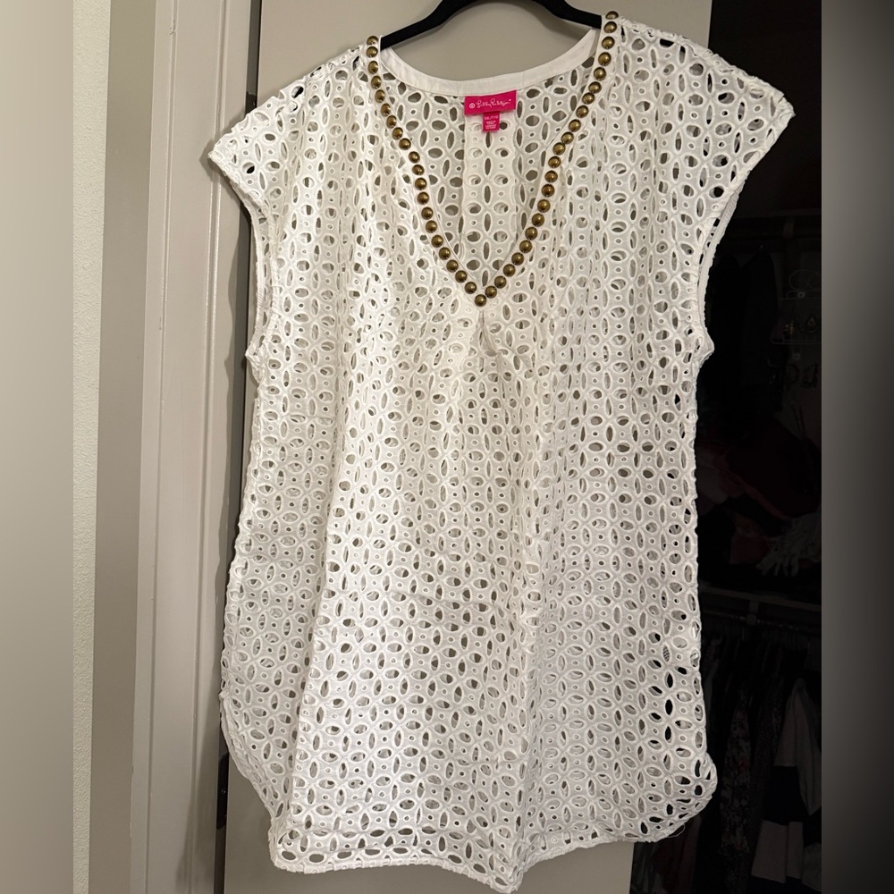 Lilly Pulitzer for Target new without tags white eyelet swim coverup size xxl